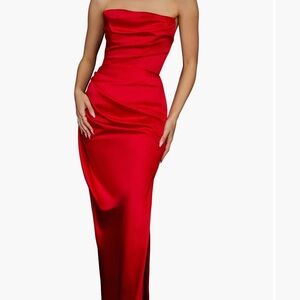 House of CB Red Strapless Dress